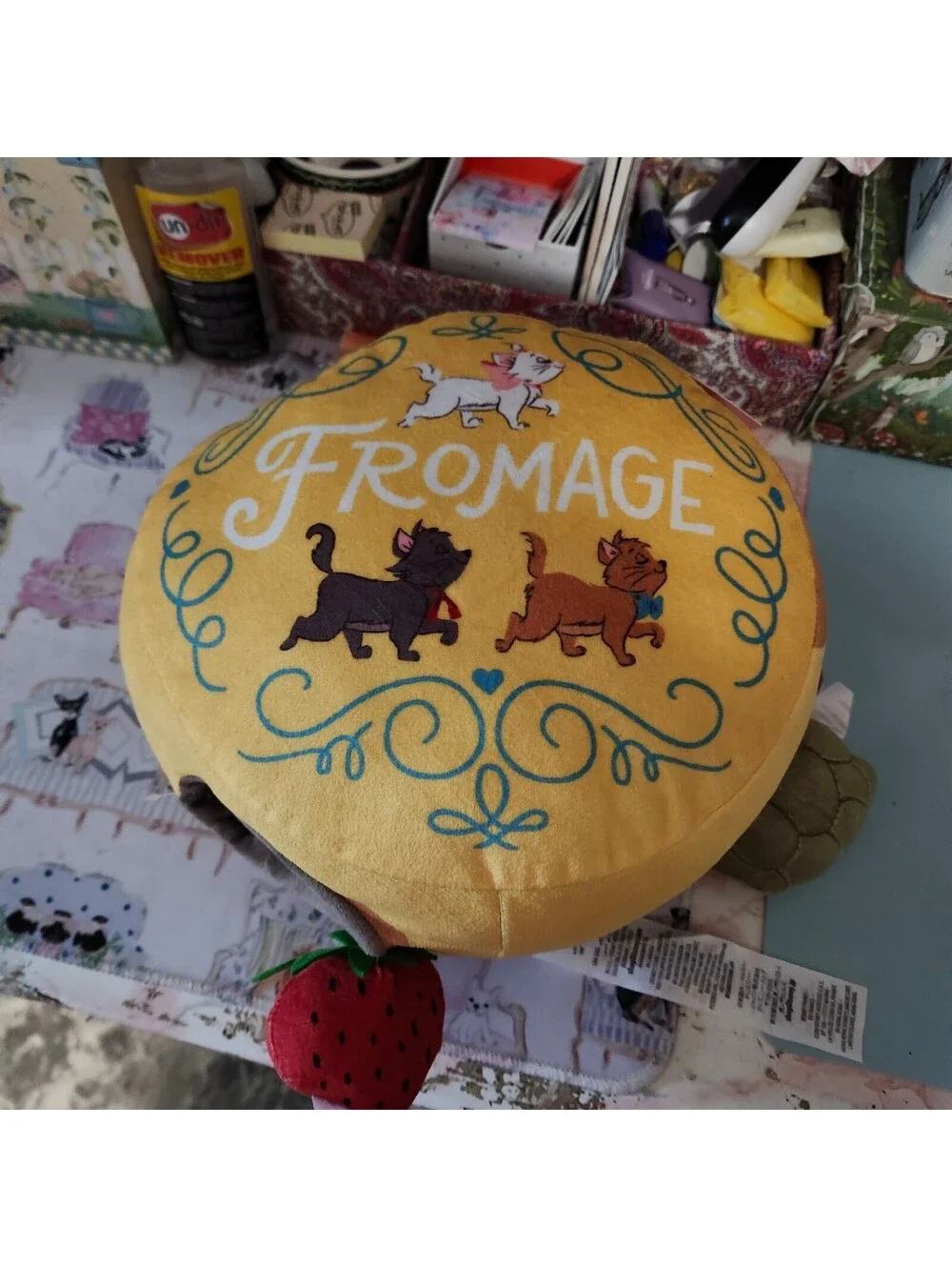 Disney x Aristocats Marie Pet Puzzle Toy Fromage Cheese Snuffle Plush NWT